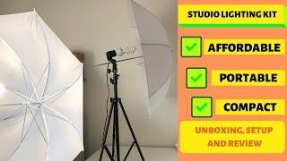 Studio Umbrella Continuous Lighting Kit | Unboxing, Setup and Review