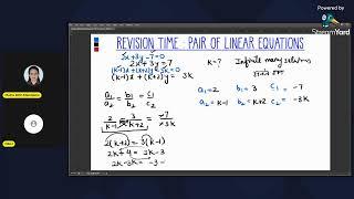 Class 10 Pair of Linear Equations in Two Variables: Revision Part 1