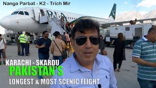 World's Most Scenic Flight? | View of K2 & Nanga Parbat | Karachi to Skardu