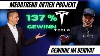 Tesla Trade über 100% - Wir realisieren den Gewinn über das KO-Derivat