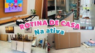 ROTINA DE CASA COM UMA BEBÊ DE 4 MESES + LIMPEZA NA CASA + OBRA + COMPREI UMA TV DE 75 POLEGADAS 