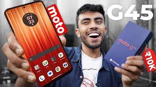 Moto g45 5G Unboxing & Review!  Killer Gaming Phone Under 10,000-/Rs Snapdragon 6s Gen 3| 120HZ