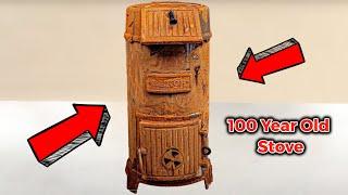 Restoring an Abandoned Circle Antique Stove - 100 Years Old ASMR