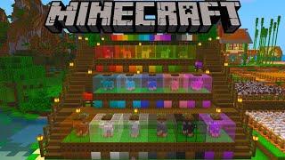 Building an Automatic Wool Farm!! Minecraft Bedrock 1.20 - Let's Play Survival EP 28