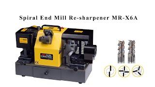 So easy to grind the end mill's flute by MRCM end mill sharpener MR-X6A