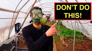 COMPOST HEATED GREENHOUSE - DON'T DO THIS!