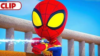 Spin and Ghost Spider Turn Invisible  | Marvel's Spidey and his Amazing Friends | @disneyjr