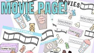 Special Movie Page for My Planner | Patreon Exclusive Stickers | Plan With Me