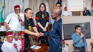 Fmr Governor Orji Uzor Kalu Visit Gov Alex Otti With Chinese Investors In Aba Mega City Projects