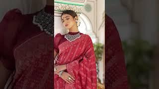 Maroon Handwoven Banarasi Sikh Saree | Shivangi Kasliwal