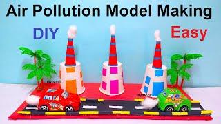 air pollution model making in simple and easy steps - diy | DIY pandit | cardboard | paper cups