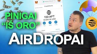  Kas yra AIRDROP'ai | Kaip uždirbti | Kur juos rasti?