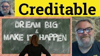  Creditable Meaning - Creditable Defined - Creditable Examples - Creditable Definition - Creditable