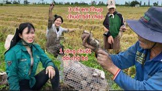 Ba đứa con gái mà chụp chuột bất chấp chụp một lát nguyên rộng chuột ú nu mỡ không #thanhgiangvlog