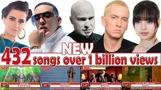 All 432 songs with over 1 billion views - June 2024 №41