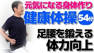 椅子に座って出来るシニア・高齢者向けの全身運動とストレッチ【健康体操　54分】元気になる身体作り