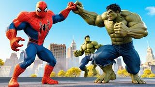 TEAM SUPERHERO RESCUE FAMILY SPIDERMAN vs FAMILY HULK, SUPER-GIRL, SUPER MAN | LIVE ACTION STORY #4