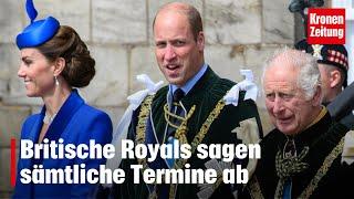 Britische Royals sagen sämtliche Termine ab | krone.tv NEWS