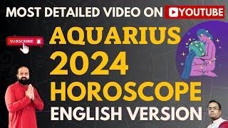 Aquarius 2024 Horoscope Predictions in English | Vedic Astrology Yearly Horoscope |  Zodiac 2024