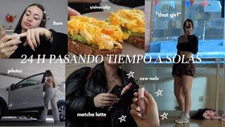 24 H PASANDO TIEMPO A SOLAS ‍️ | productividad, me cambio las uñas, pilates, universidad, habitos