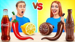 Real Food vs Chocolate Food Challenge | Awesome Kitchen Tricks by Multi DO Challenge