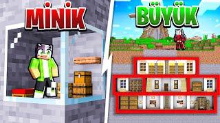 BÜYÜK vs MİNİK SIĞNAK Yapı Kapışması - Minecraft