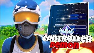 CONTROLLER DEMON! + *NEW* BEST PERFECT CONTROLLER SETTINGS For Fortnite (PS4/PS5/XBOX/PC)