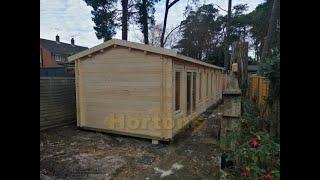 10 5m x 3 5m insulated Twin Skin log cabin