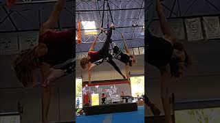 Lil duo on the Lyra {PT 1}#aerialhoop #duo #music #capcut #edit #idkwhattoputhere #givemebackmykids