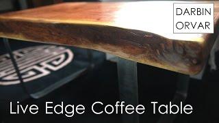 Building a Coffee Table w/ Live Edge Slab and Steel Base