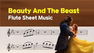 디즈니 미녀와야수 OST - 'Beauty And The Beast' Sheet 쉬운 악보 / Flute Cover / 플룻 바이올린 색소폰 클라리넷 오보에 멜로디 연주 커버