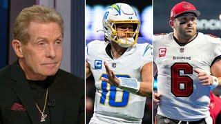 Skip Bayless reacts to Chargers def. Falcons 17-13, Bucs beat Panthers 26-23 NFL Week 13