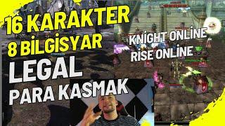 8 pc ile 16 karakter farm nasıl atılır. #knightonline