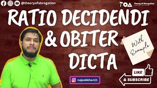 Ratio decidendi and Obiter dicta with example