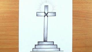 Good Friday Drawing // Christian Cross Drawing // How To Draw Good Friday Drawing // Pencil Art