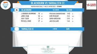 Box Hill RDCA - Peter White Shield (12 Player Grade) Rd GF- Blackburn v Yarraleen CC- Day 1