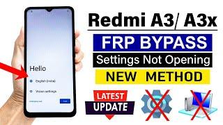 Redmi A3 / A3x : Google Account/ FRP Bypass - ANDROID 14 New Method (Without Pc)