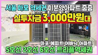 마포 에피트 어바닉 3,000만원대로 서울 초역세권 아파트 내집마련 에어컨,중문,가전,발코니확장 무상