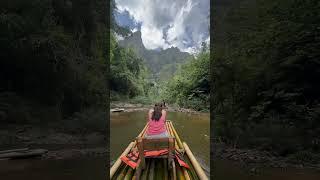 What a fun experience  bamboo rafting in #thailand #travelling #travelgirl