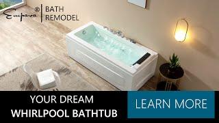 (2023) 67 in. Whirlpool Rectangular Bathtub - EMPV-JT351