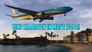 ️ KLM A330 LANDING into Sint Maarten! ️ EHAM  TNCM ️ MSFS 2024