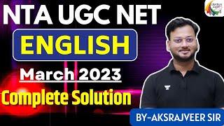 NTA UGC NET English March 2023 Complete Paper Solution