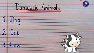 Domestic Animal Names | Names of Domestic animals |