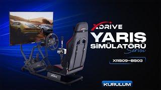 Yarış Simülasyonu Kurulum xDrive XRS09-BS03 Yarış Simülatörü Kokpiti