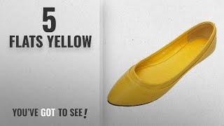 Top 5 Flats Yellow [2018]: MAIERNISI JESSI Women's Pointed Toe Ballet Flat Cute Casual Comfort