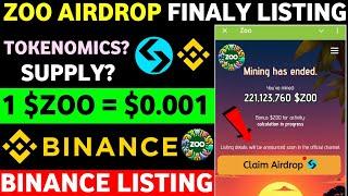 Zoo Airdrop Listing Date | Zoo Airdrop Price Prediction | Zoo Airdrop Tokenomics | Zoo New Update