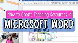 How to Create Teaching Resources in Word