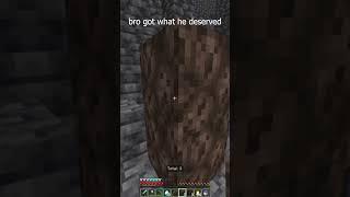 bro tried to take MY diamonds  #minecraft #thoughtiwasgonnastop #gaming