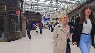 Walk Tour Of Glasgow Central Train Station | 4K | 60 fps