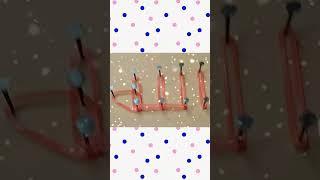 Allah ️ calligraphy written with rubber band and nails #satisfied #art #youtubeshorts